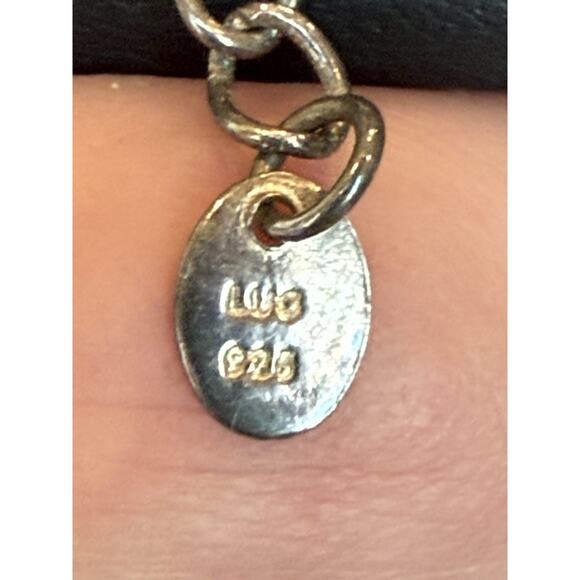 LUCAS LAMETH LUC Sterling 925 Agate Bead & Large Slice Pendant Necklace 18” - Picture 10 of 11